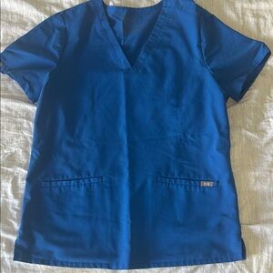 FIGS Royal Blue V-Neck Scrub Top